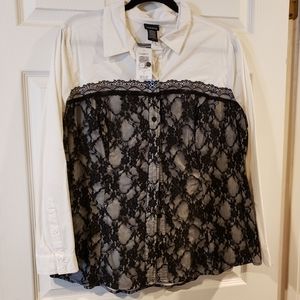 Torrid lace dress shirt